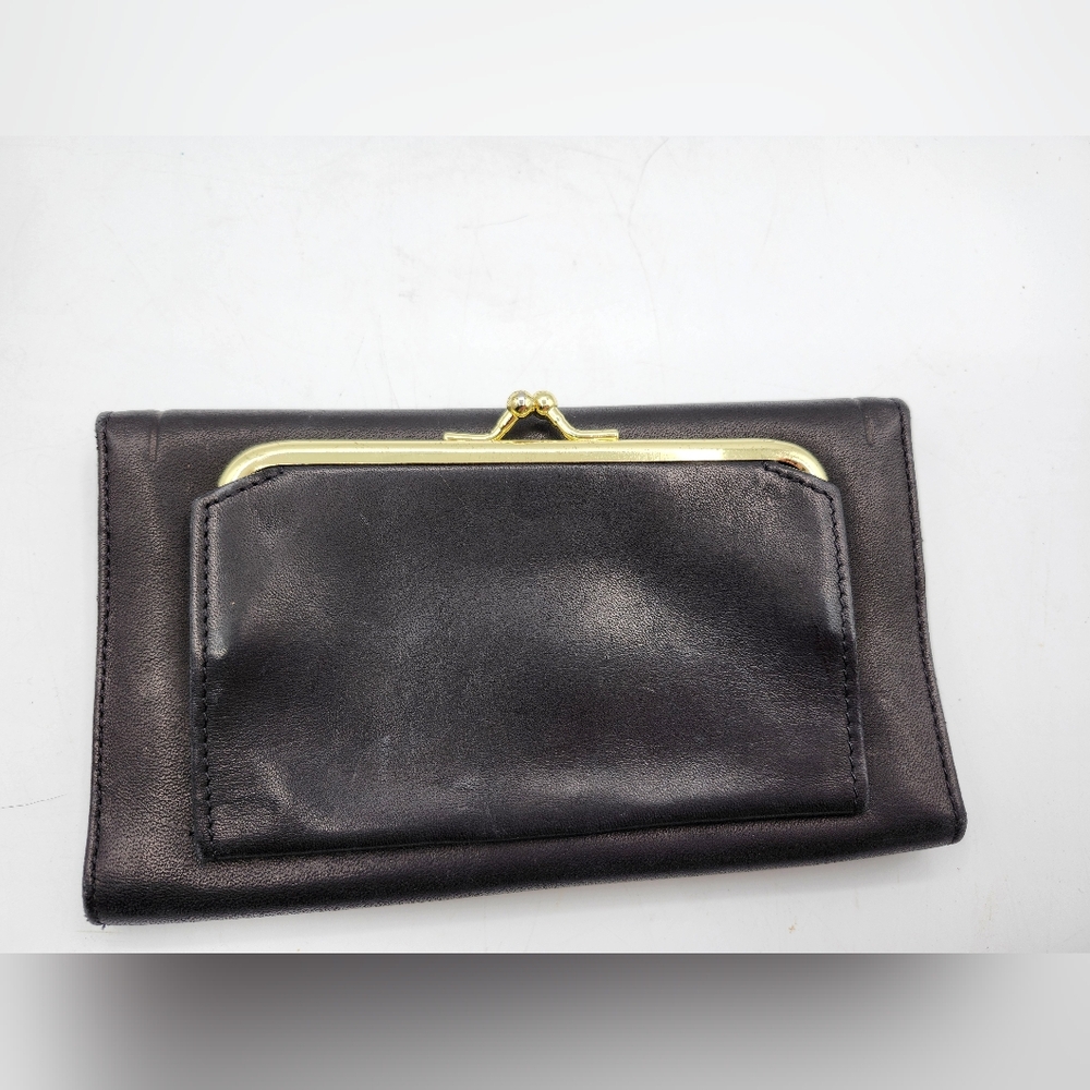 Vintage Amity Black Leather Cowhide Wallet - Picture 3 of 7